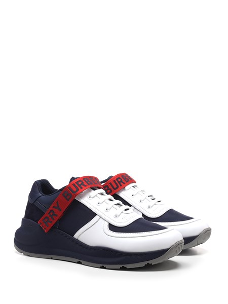 BURBERRY Leather and suede sneakers