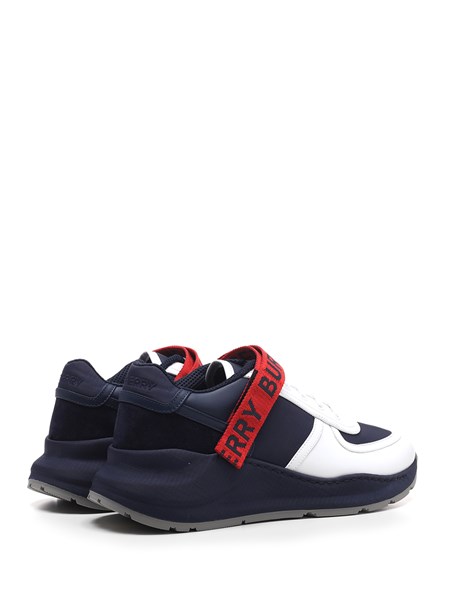 BURBERRY Leather and suede sneakers