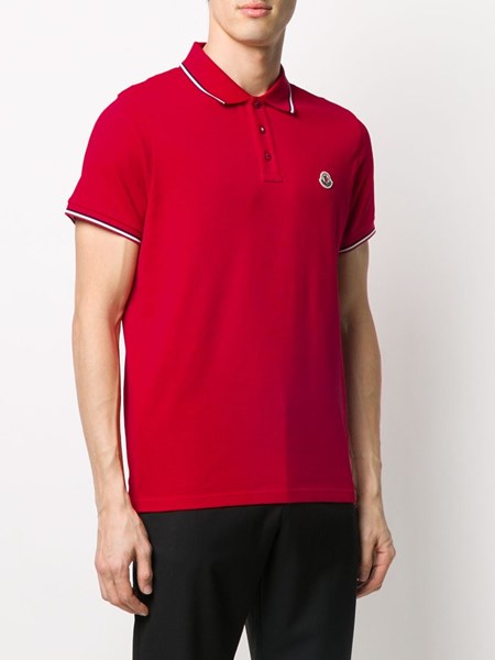 mens red moncler polo