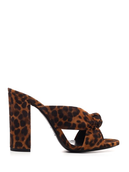 saint laurent leopard sandals