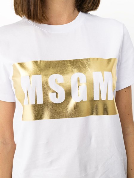 Msgm Donna T- shirt logo oro | Al Duca d'Aosta
