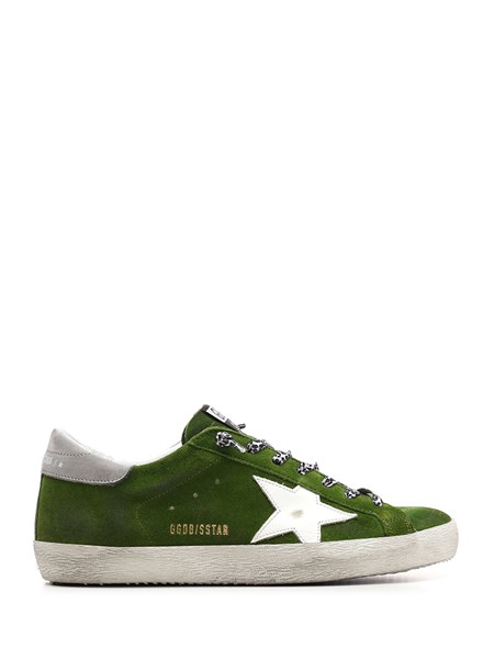 golden goose green suede sneakers