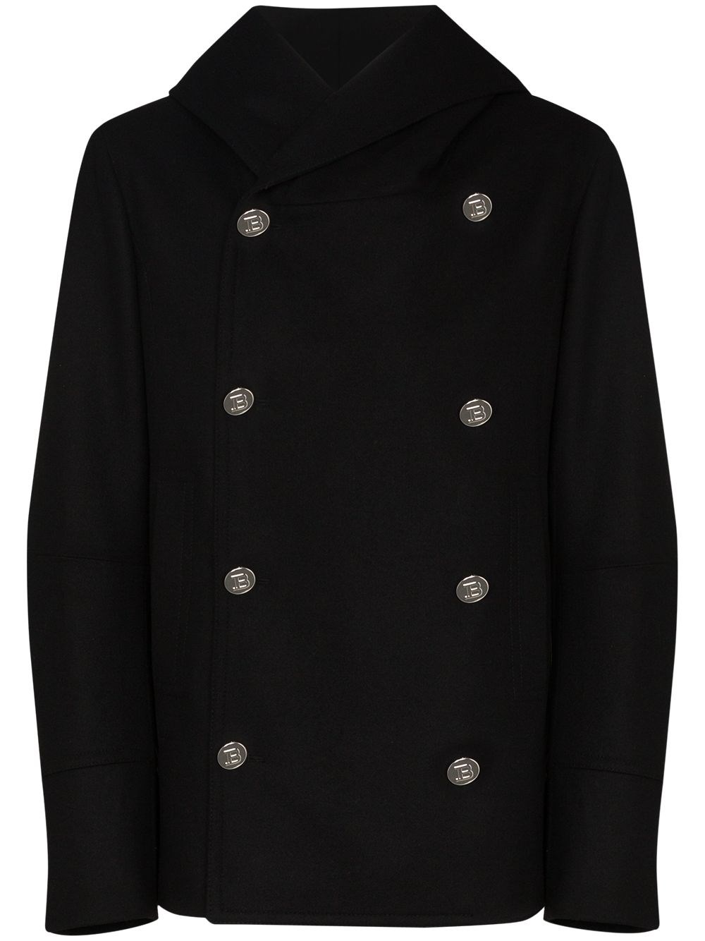 hooded peacoat mens