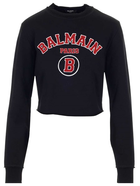 cropped college sweatshirt