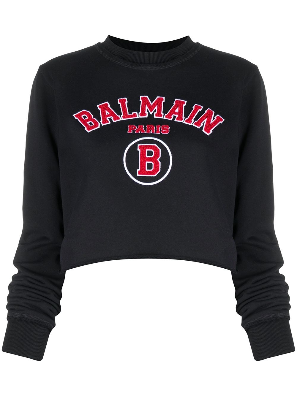 cropped college sweatshirt