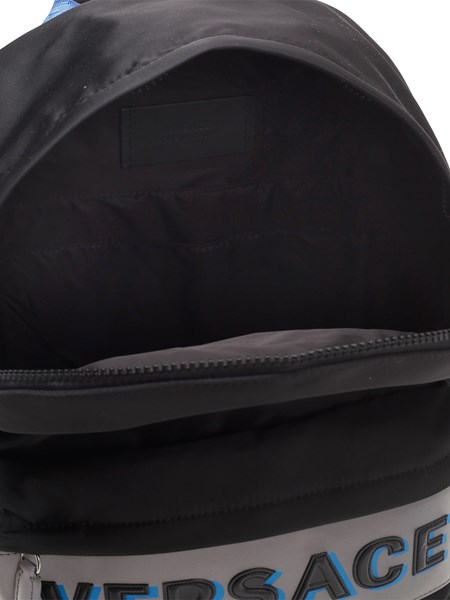 black nylon backpack