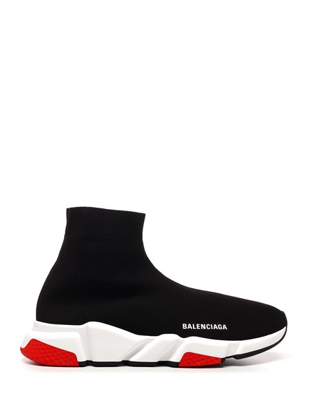 Balenciaga Black speed sneaker with red 