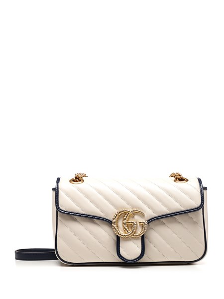 gg marmont small shoulder bag white