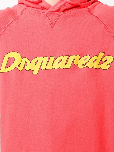 dsquared2 logo hooded sweatshirt