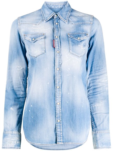 stretch denim shirt womens