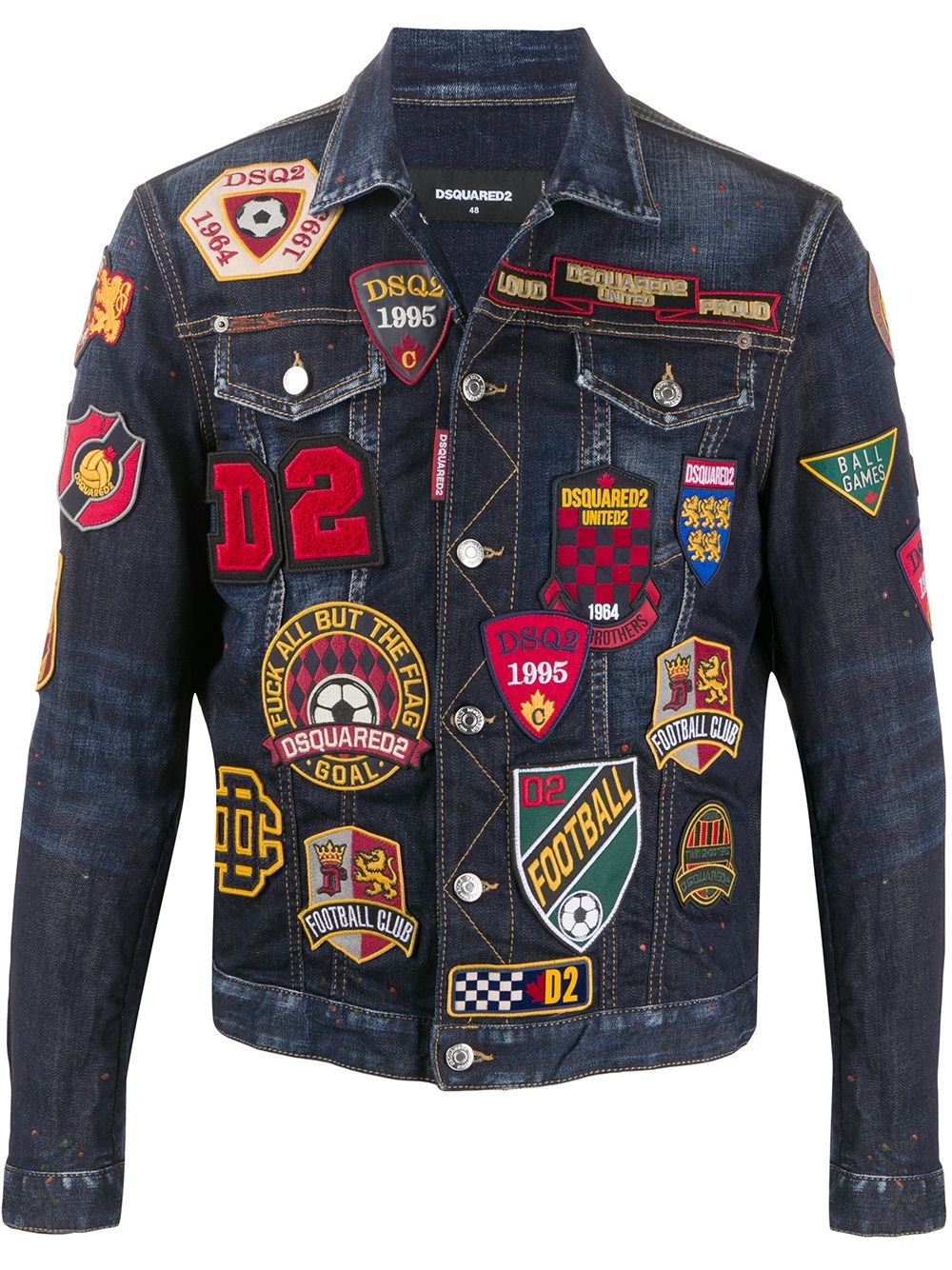 dsquared patched jacket
