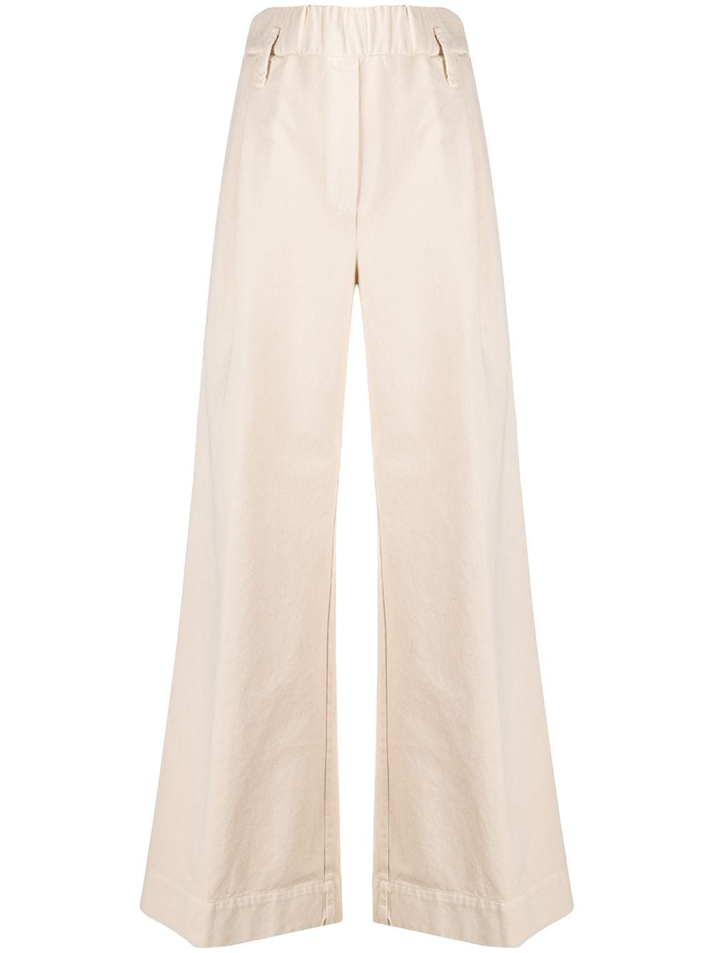 flared cotton trousers