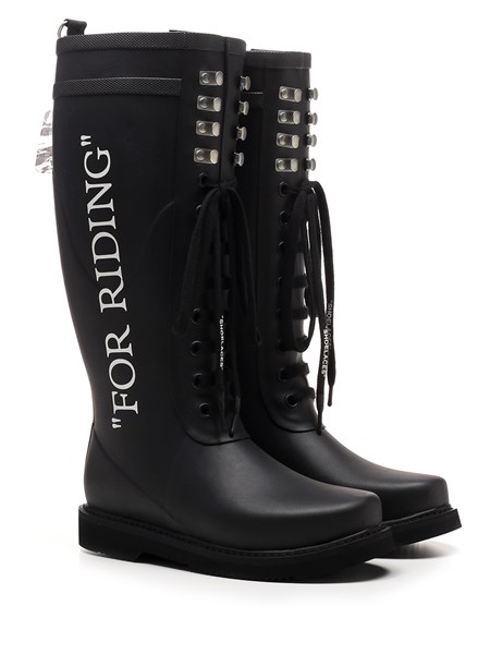 for riding wellington boots off white