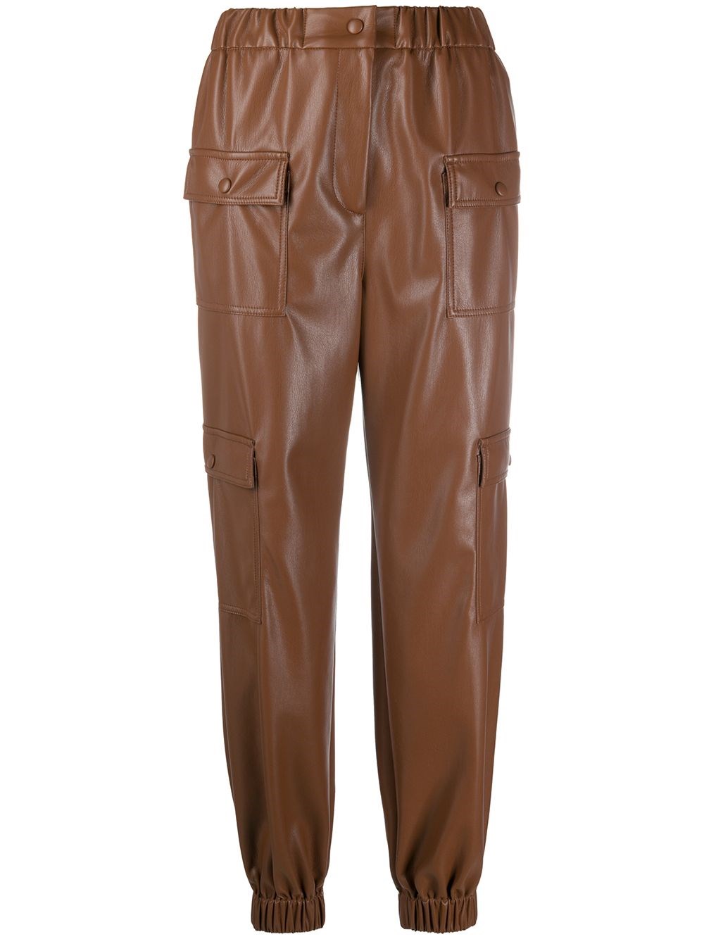 faux leather cargo pants