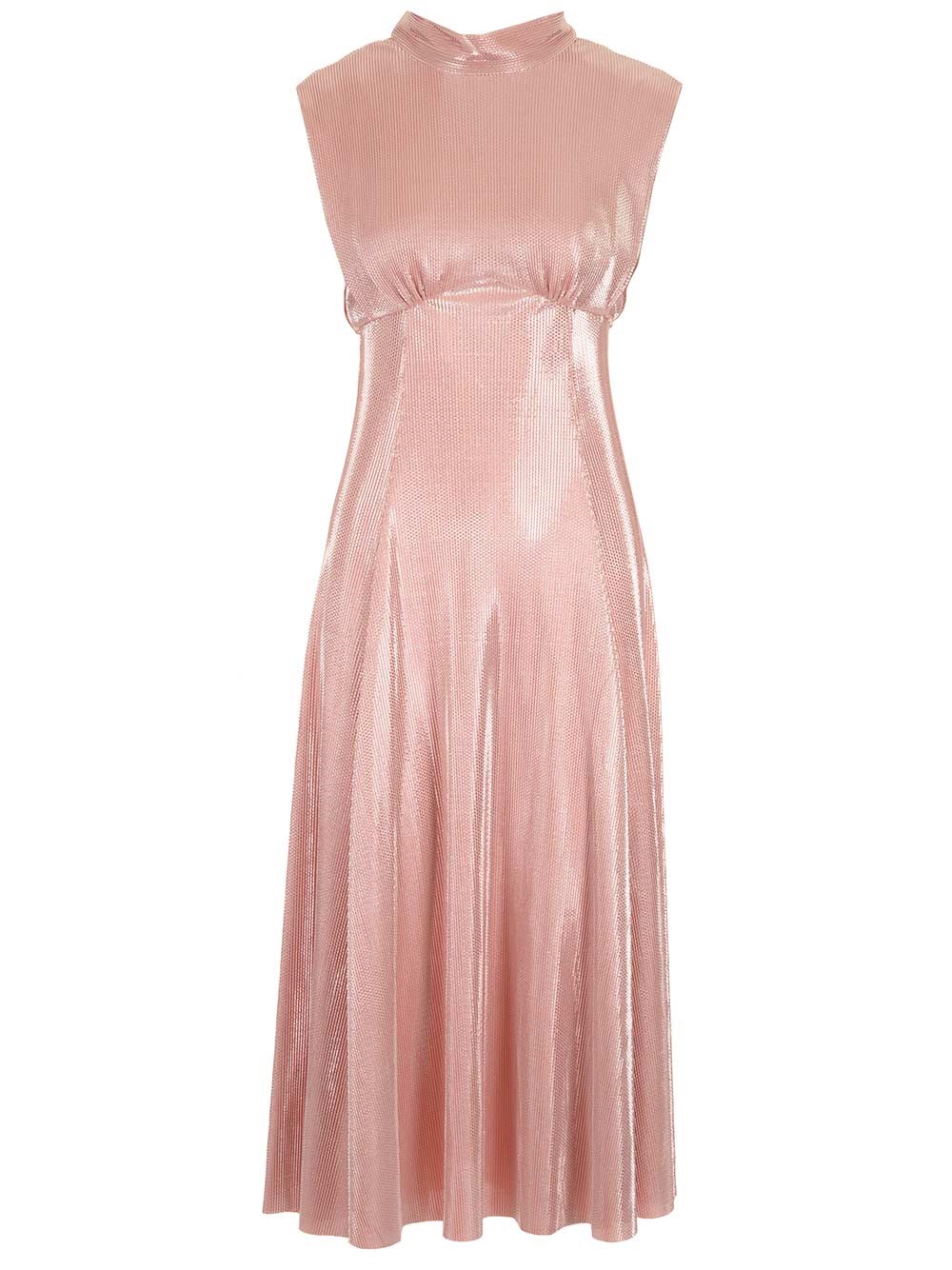 peach colour top dress
