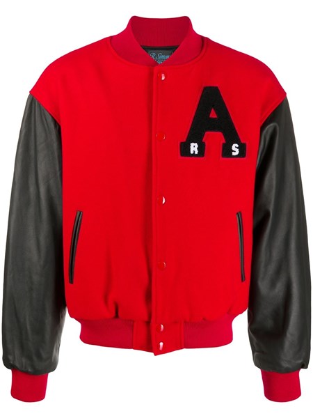 red bomber coat