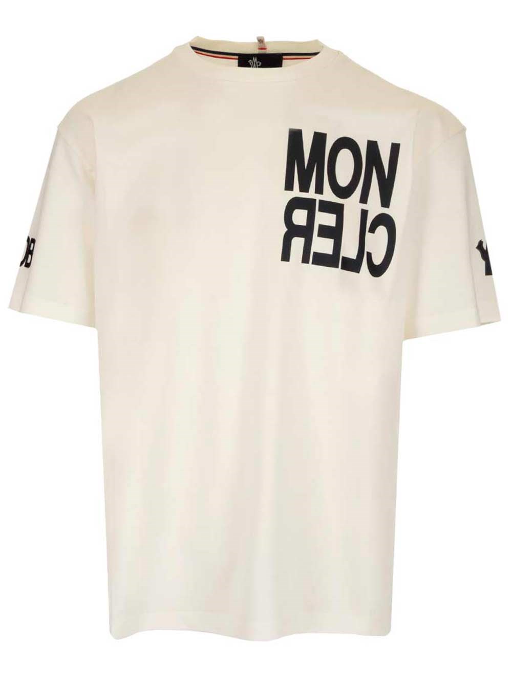 moncler white logo t shirt