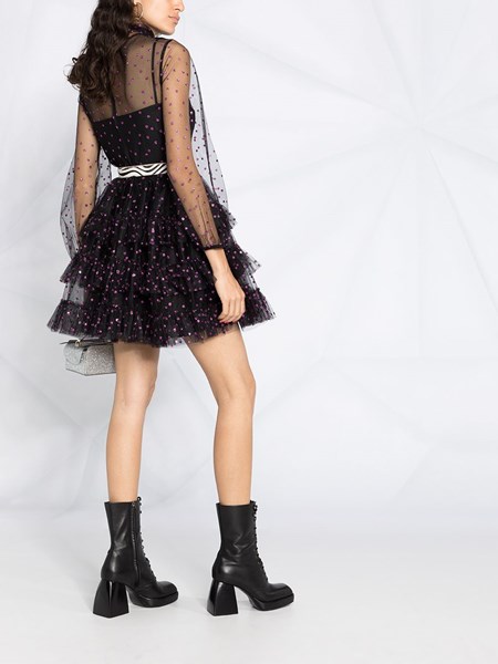 black tulle mini dress