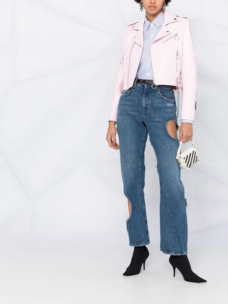 Off White Cut Out Details Jeans For Women Us Al Duca D Aosta