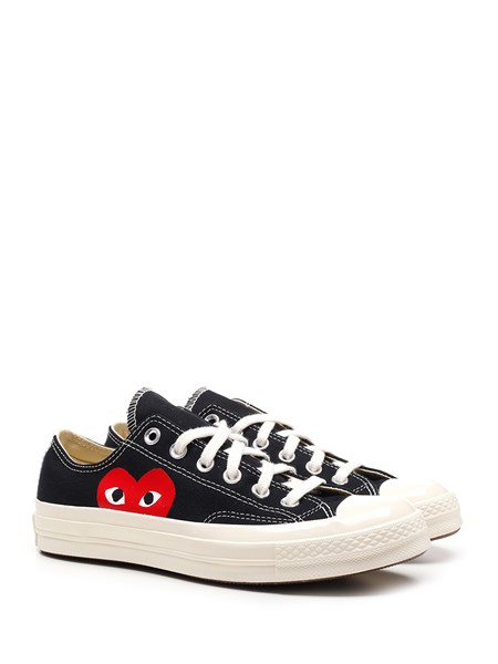 black low top comme des garcons converse