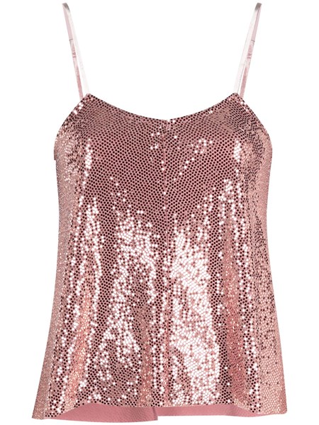 spaghetti strap sequin top