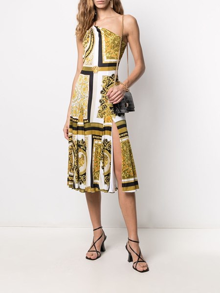 versace one shoulder dress