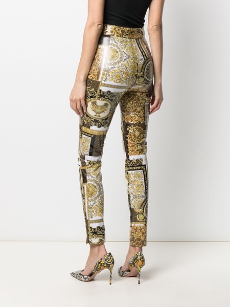 versace shiny leggings