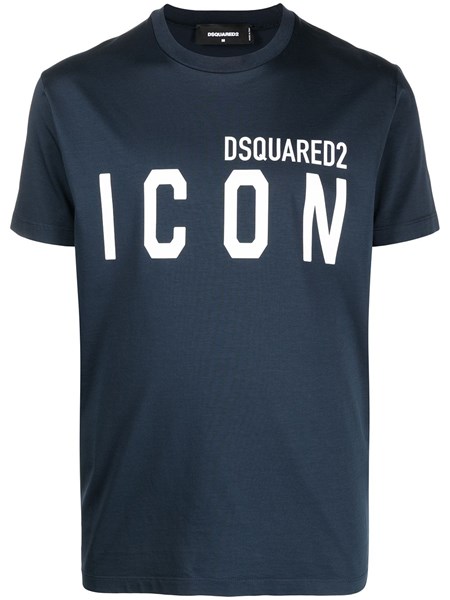 Dsquared2 Blue Slim Fit Icon T Shirt For Men Us Al Duca D Aosta