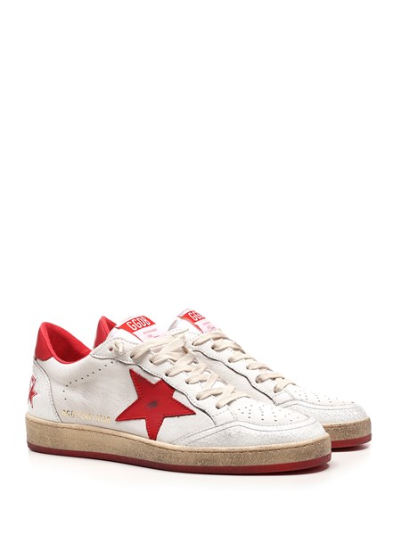 red golden goose sneakers