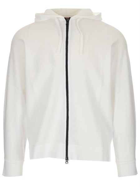 white zip up sweater