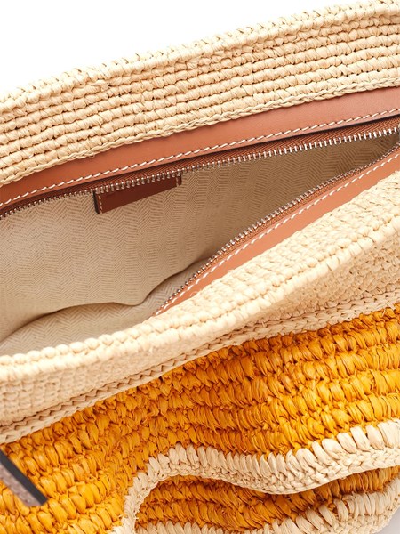loewe pochette raffia bag