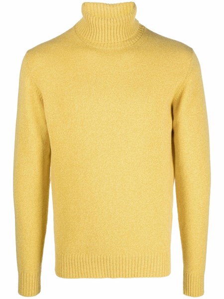 yellow turtleneck sweater