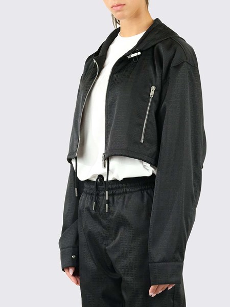 black satin cropped jacket