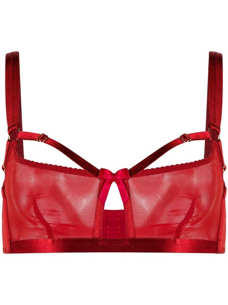 Atelier Bordelle Red sheer adjustable bra for Women - US | Al Duca d'Aosta