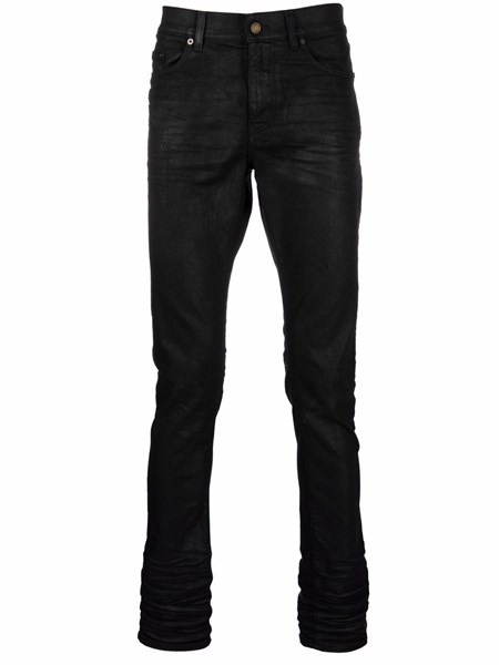 saint laurent waxed jeans