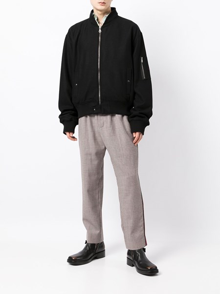 black wool bomber jacket