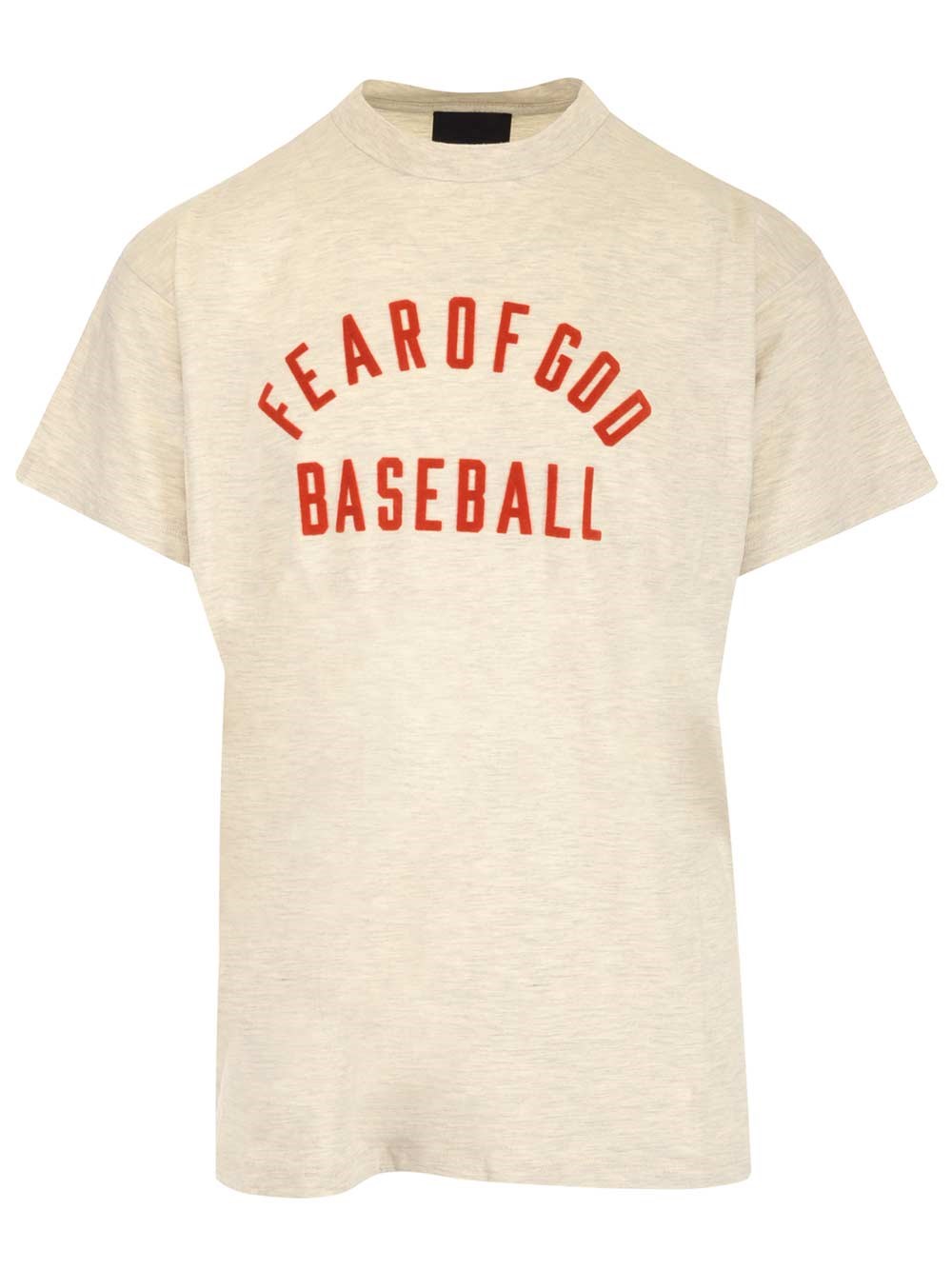 Fear Of God Cream tshirt with writing 