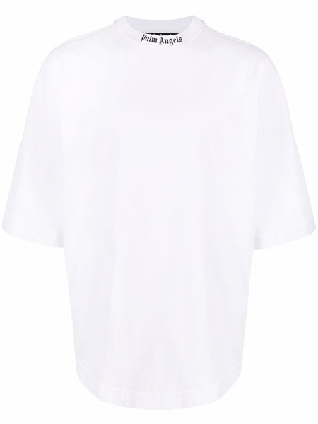 Palm Angels White oversize logo t-shirt for Men - US | Al Duca d'Aosta