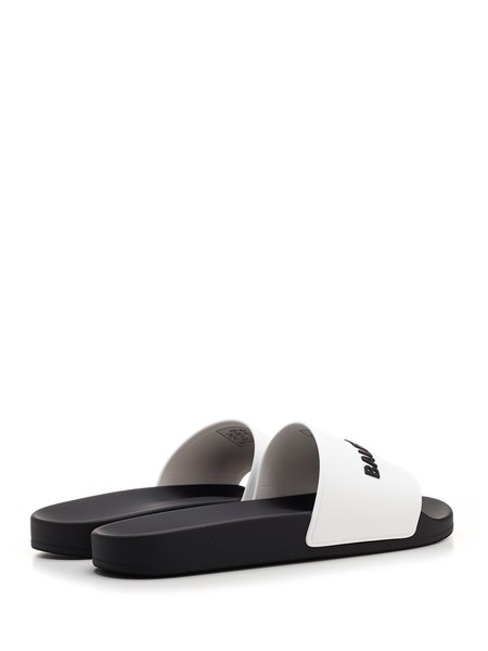 Balenciaga Black/white rubber slippers for Men - PY | Al Duca d'Aosta