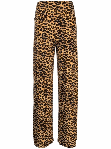 Norma Kamali Donna Pantalone in jersey leopardato | Al Duca d'Aosta