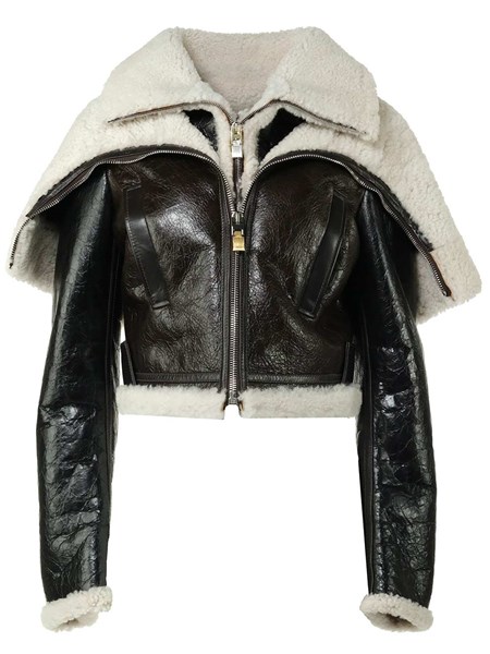 givenchy cropped shearling jacket