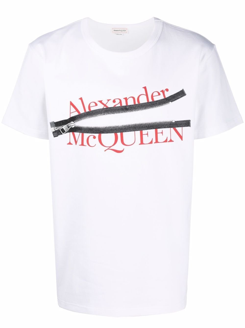 Alexander Mcqueen Zip logo print t-shirt for Men - US | Al Duca d'Aosta