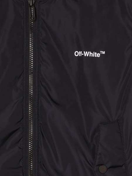 off white cropped bomber jacket