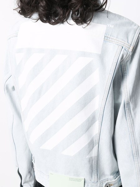 off white logo denim jacket