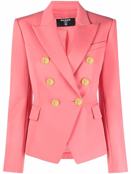 Balmain Donna Blazer rosa slim fit | Al Duca d'Aosta