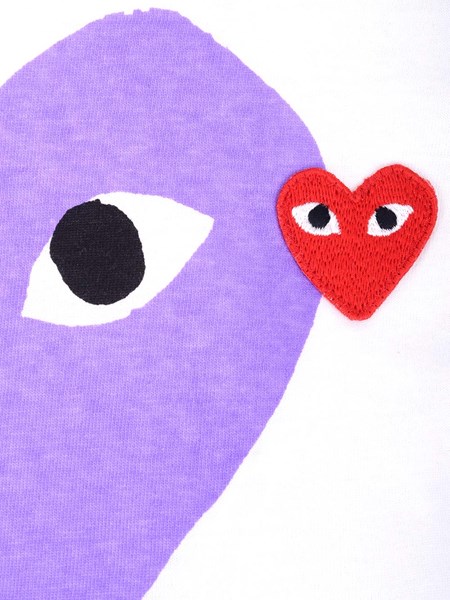 comme des garcons play purple t shirt