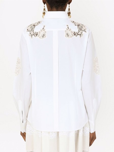 Poplin shirt with lace