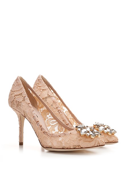 Dolce \u0026 Gabbana Decolletè BELLUCCI in Pizzo Charmant Gioello 9cm donna -  Glamood Outlet