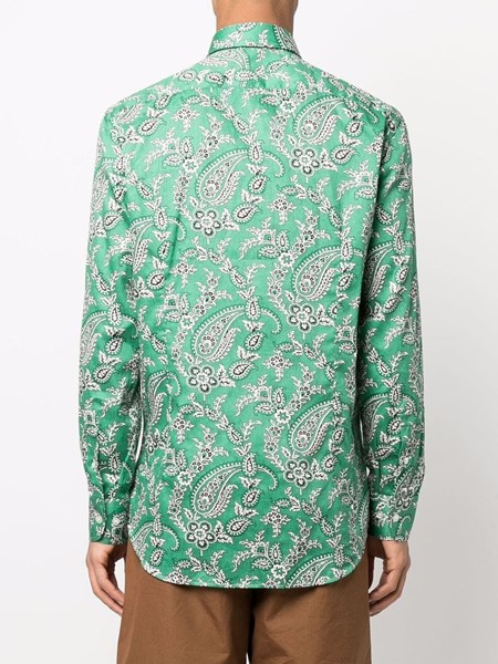 Green paisley shirt