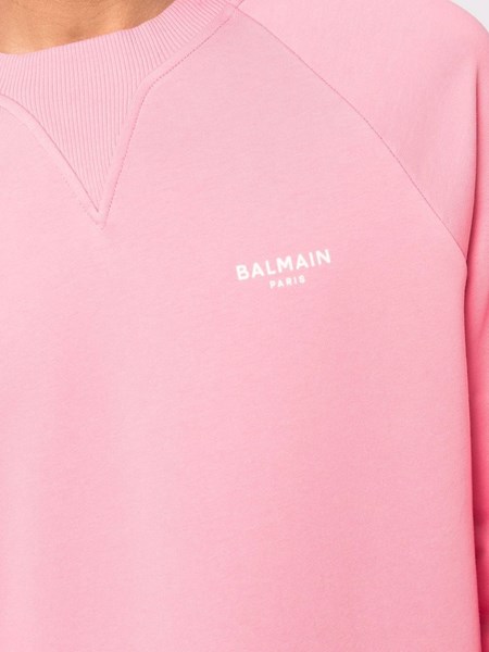 Balmain Uomo Felpa rosa con logo | Al Duca d'Aosta